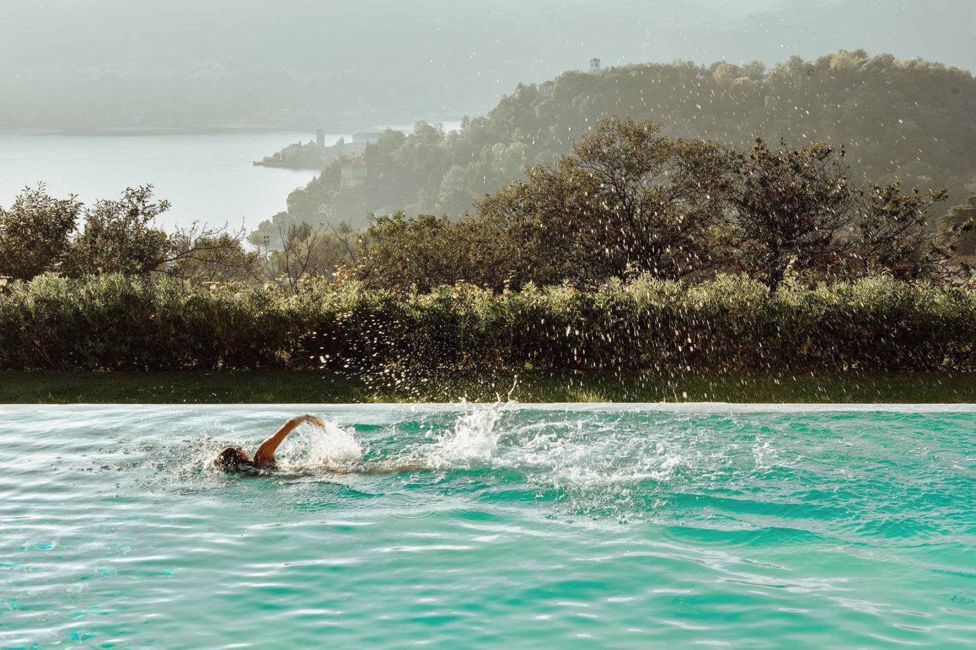 2. Lake-view agriturismo: pool with panoramic outlook