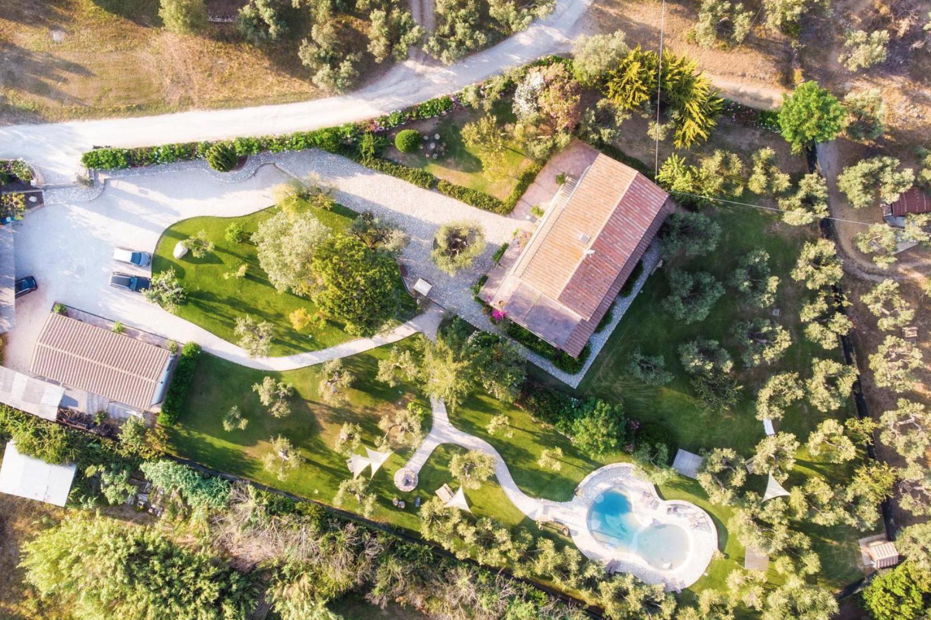 Small agriturismo surrounded by olive groves