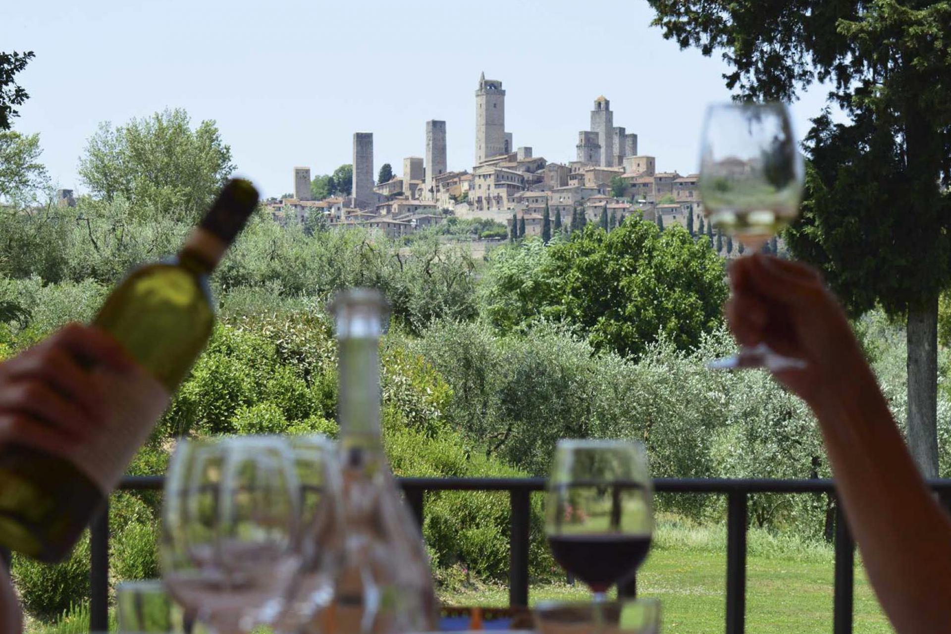 Agriturismo romantico con vista su San Gimignano